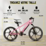Vélo Électrique Rose pour Fille – Image 5