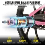 Vélo Électrique Rose pour Fille – Image 8